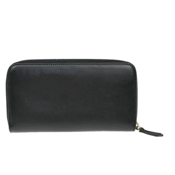 FENDI By The Way Logo Long Zip Around Wallet Leather Black - Picture 2 of 14